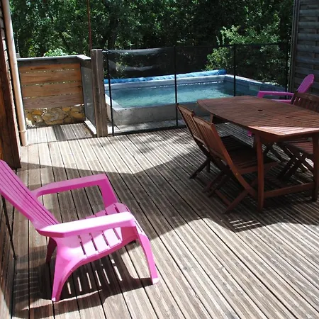 Insolite Bois Cailloux Avec Spa Saint-Remeze Exterior photo